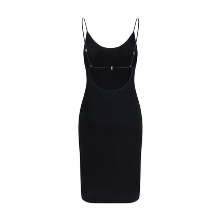 Saint Laurent Black Viscose Cocktail Dress