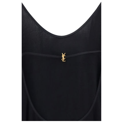Saint Laurent Black Viscose Cocktail Dress