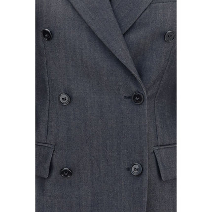 Balenciaga Gray Wool Oves Aries Blazer