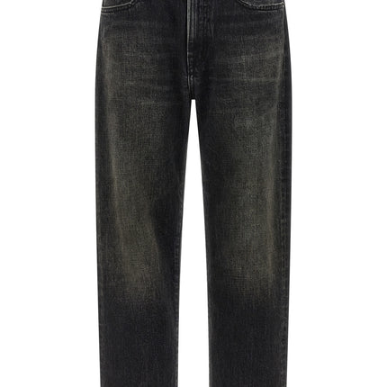 R13 Black Cotton Straight-Leg Jeans