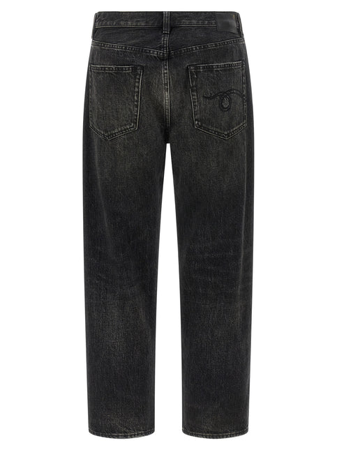 R13 Black Cotton Straight-Leg Jeans