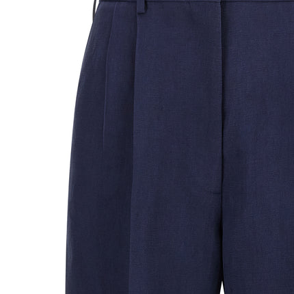 Blazé Milano Blue Linen Casual Pants