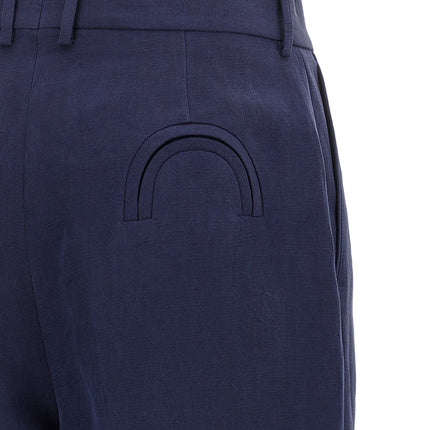 Blazé Milano Blue Linen Casual Pants