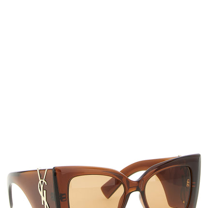 Saint Laurent Brown Acetate Sunglasses