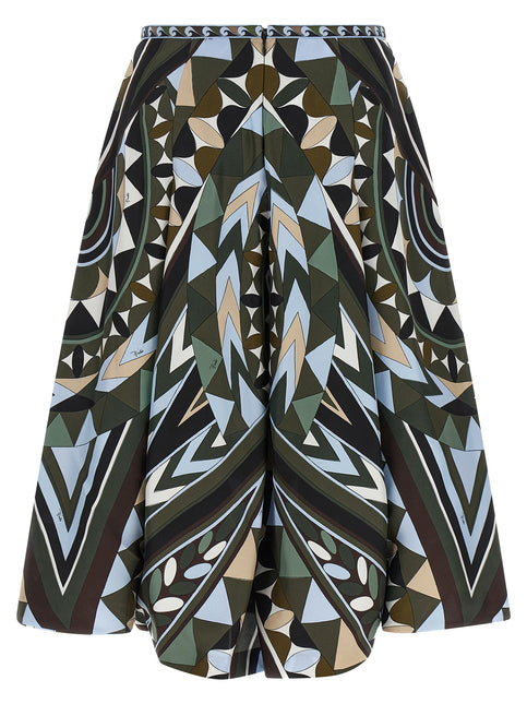 Emilio Pucci Multicolor Silk Midi Skirt Emilio Pucci