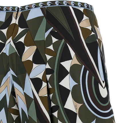 Emilio Pucci Multicolor Silk Midi Skirt Emilio Pucci