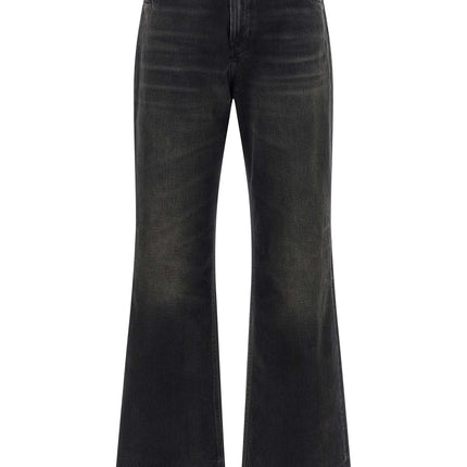 Haikure Black Cotton Flared Jeans Haikure