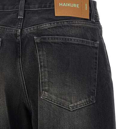 Haikure Black Cotton Flared Jeans Haikure
