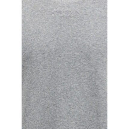 Balmain Gray Cotton Sweatshirt