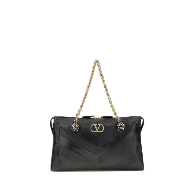 Valentino Garavani Black Lamb Ovis Aries Aries Shoulder Bag