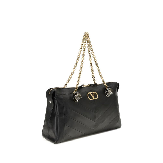 Valentino Garavani Black Lamb Ovis Aries Aries Shoulder Bag Valentino Garavani