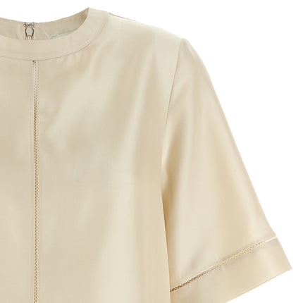 Loulou De Saison Beige Silk Blouse