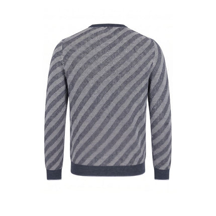 Malo Blue Linen Men Sweater