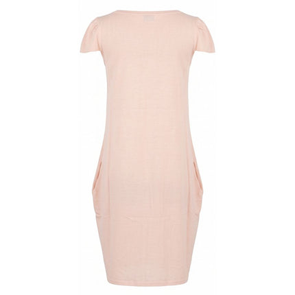 Malo Pink Cotton Women Dress