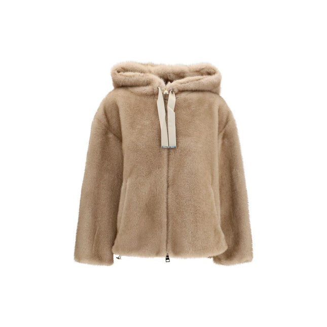 Herno Beige Polyester Full-Length Jacket