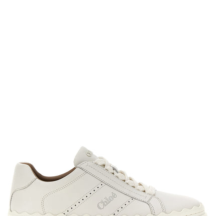 Chloé White Leather Low Top Sneakers