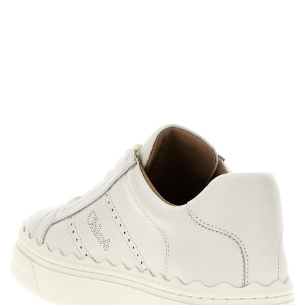 Chloé White Leather Low Top Sneakers