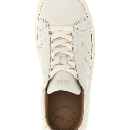 Chloé White Leather Low Top Sneakers