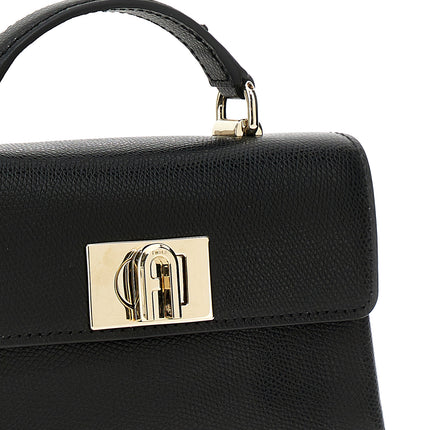 Furla Black Leather Crossbody Bag
