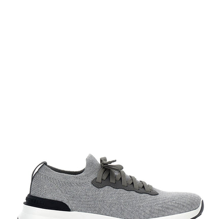 Brunello Cucinelli Gray Cotton Athletic Sneakers