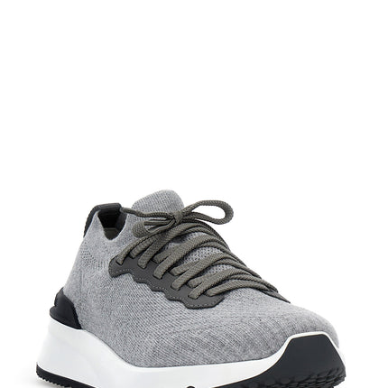 Brunello Cucinelli Gray Cotton Athletic Sneakers