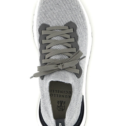 Brunello Cucinelli Gray Cotton Athletic Sneakers