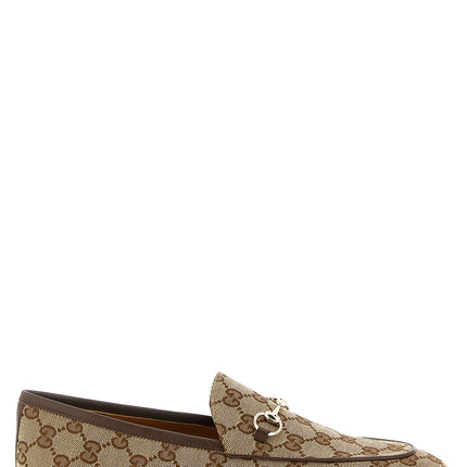 Gucci Beige Polyester Slip-On Loafers