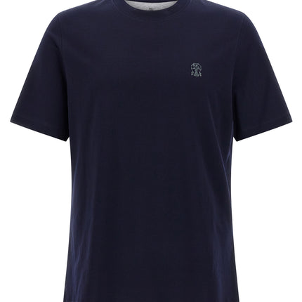 Brunello Cucinelli Blue Cotton T-Shirt
