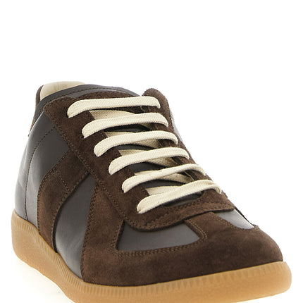 Maison Margiela Brown Calfskin Athletic Sneakers