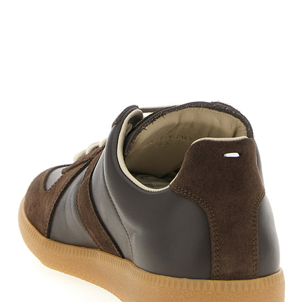 Maison Margiela Brown Calfskin Athletic Sneakers