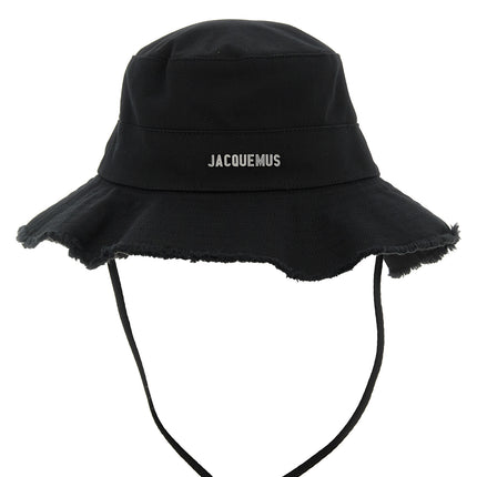Jacquemus Black Cotton Bucket Hat