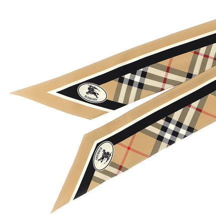 Burberry Beige Satin Foulard Burberry