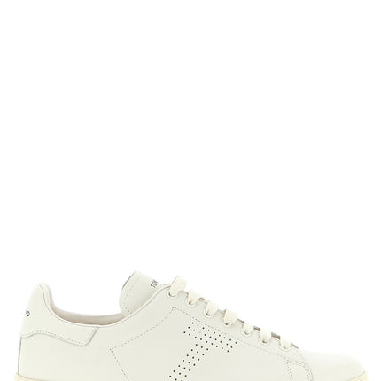 Tom Ford White Leather Low Top Sneakers