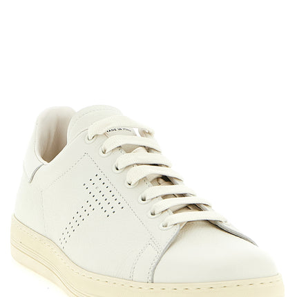 Tom Ford White Leather Low Top Sneakers
