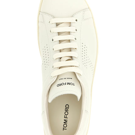 Tom Ford White Leather Low Top Sneakers