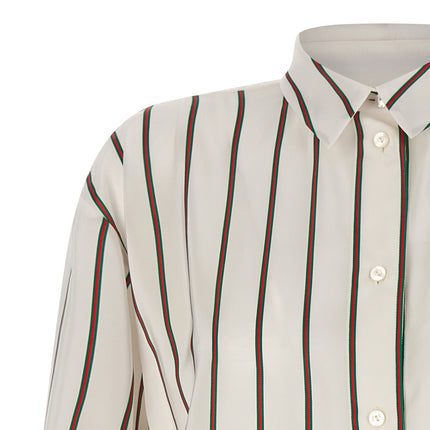 Gucci White Silk Blouse