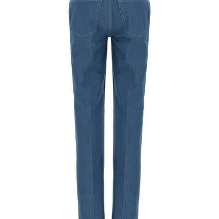 Gucci Blue Cotton Straight-Leg Jeans