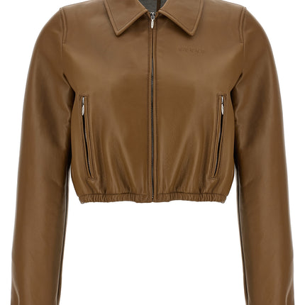 Gucci Beige Lamb Leather Leather Jacket