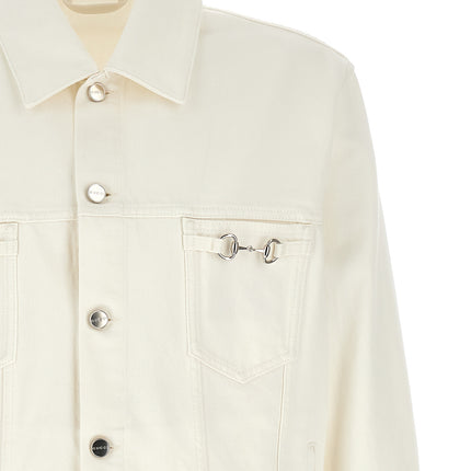 Gucci White Cotton Denim Jacket Gucci