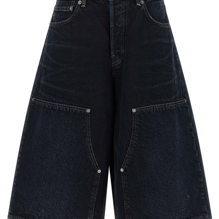 Haikure Blue Cotton Bermuda Shorts