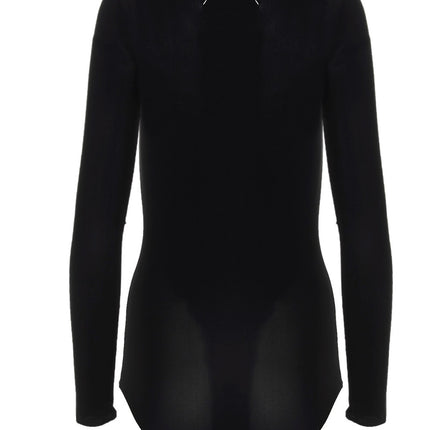 Maison Margiela Black Polyamide Bodysuit