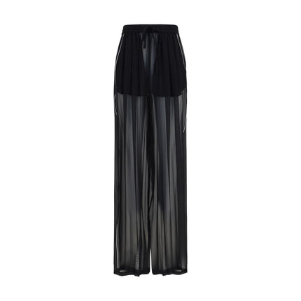 Dolce & Gabbana Black Silk Casual Pants