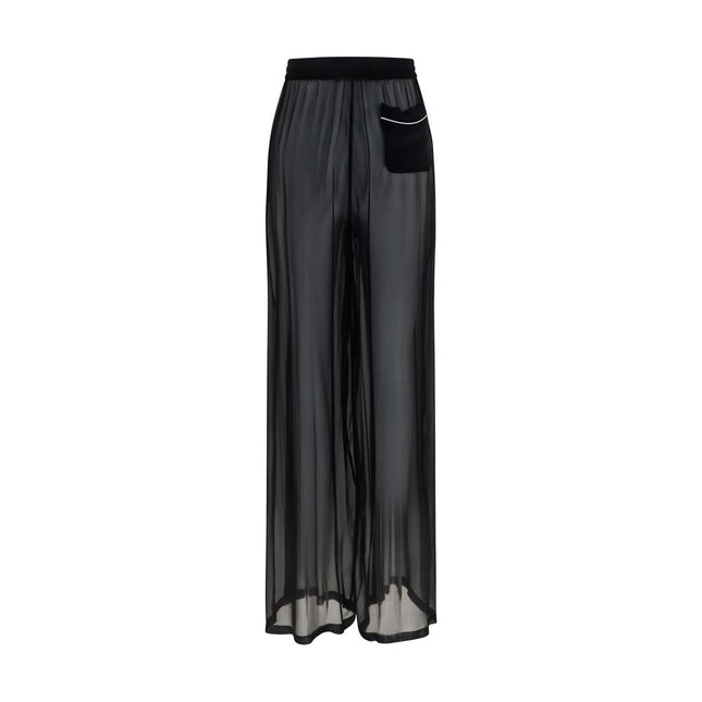 Dolce & Gabbana Black Silk Casual Pants