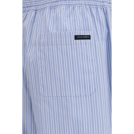 Dolce & Gabbana Blue Cotton Casual Pants
