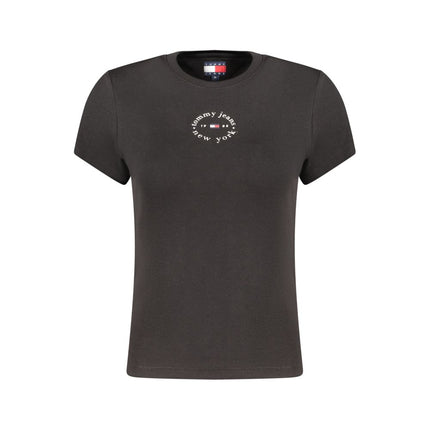 Tommy Hilfiger Black Cotton Women's T-Shirt