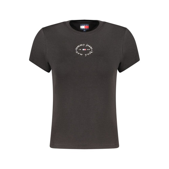 Tommy Hilfiger Black Cotton Women's T-Shirt