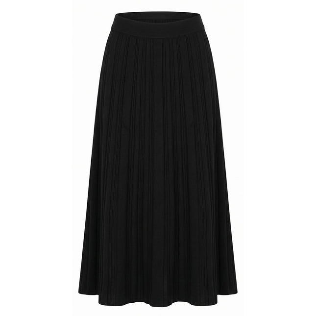 Malo Black Cotton Women Skirt