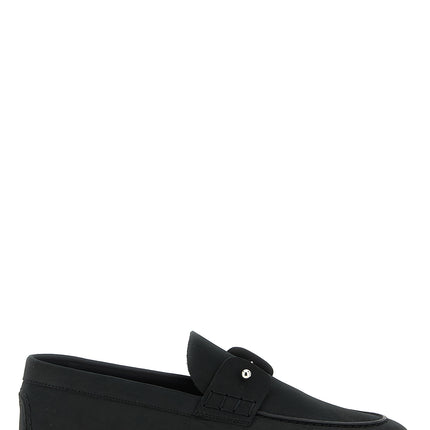 Christian Louboutin Black Calfskin Slip-On Loafers