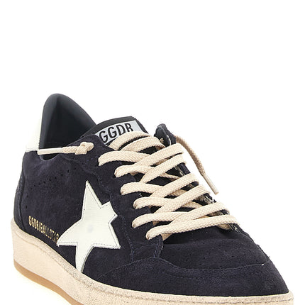 Golden Goose Blue Cowhide Low Top Sneakers