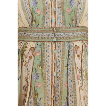 Zimmermann Multicolor Linen Casual Dress